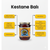 %100 saf ve analizli süzme kestane balı 950 gram ambalajı.